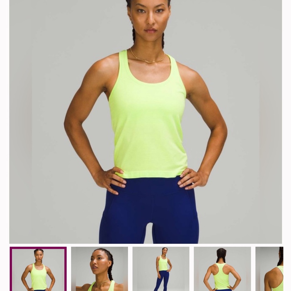 Lululemon Swiftly Tech Racerback Tank 2.0 Race Length size 8 Neo Mint NMNM